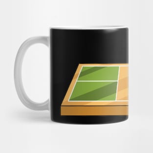 Pickle Ball Court and Ball Mug